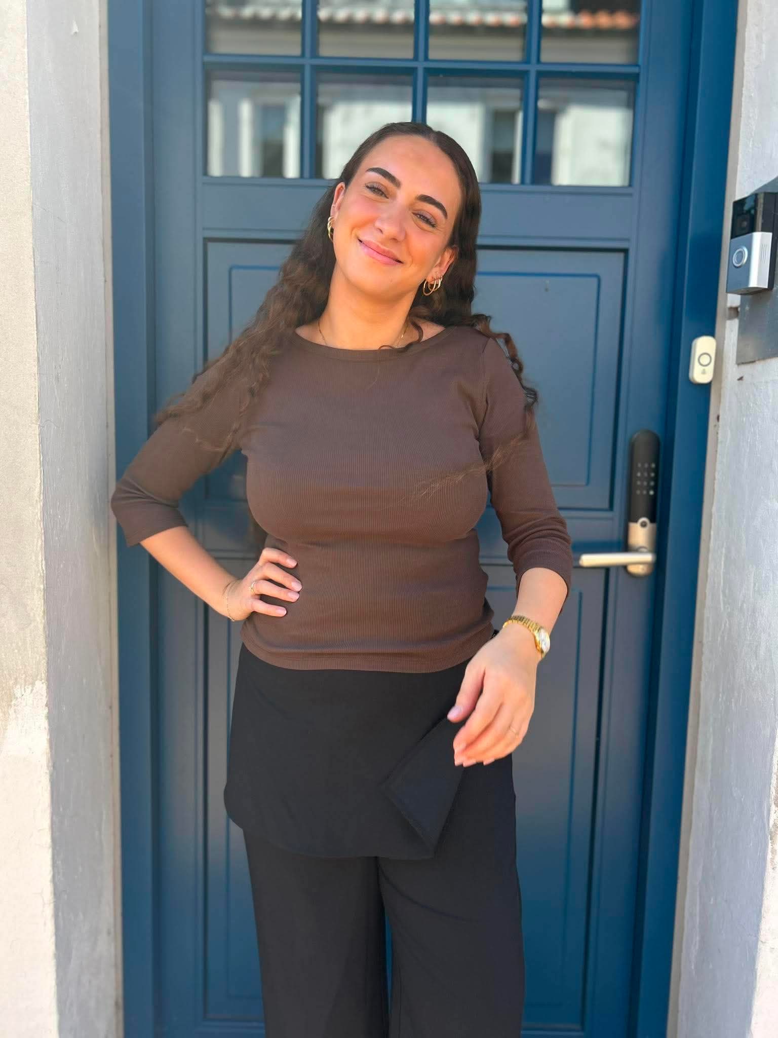 AWTHEA Top - Chocolate Brown